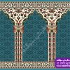 سجاده فرش محرابی طوبی آبی