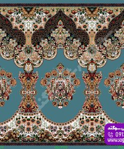 سجاده فرش محرابی بشیر آبی