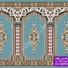 سجاده فرش محرابی سبحان آبی