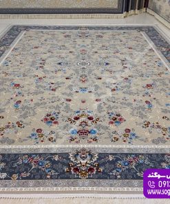 فرش طرح لارا نقره ای