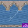 سجاده فرش محرابی صدف آبی